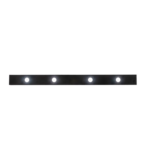 Meyda Lighting Loudon 44" 6-Light Flat Black Pendant Light With Clear Seeded Shade Glass