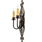 Meyda Lighting Louisa 11" 2-Light Blackwash Wall Sconce With Ivory Faux Candlelight