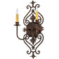 Meyda Lighting Louisa 11" 2-Light Cimarron Bronze Wall Sconce With Ivory Faux Candlelight