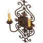 Meyda Lighting Louisa 11" 2-Light Cimarron Bronze Wall Sconce With Ivory Faux Candlelight