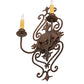 Meyda Lighting Louisa 11" 2-Light Cimarron Bronze Wall Sconce With Ivory Faux Candlelight