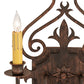 Meyda Lighting Louisa 11" 2-Light Cimarron Bronze Wall Sconce With Ivory Faux Candlelight