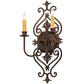 Meyda Lighting Louisa 11" 2-Light Cimarron Bronze Wall Sconce With Ivory Faux Candlelight