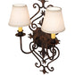 Meyda Lighting Louisa 13" 2-Light Cimarron Bronze Wall Sconce With White Textrene Shade