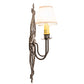 Meyda Lighting Louisa 15" 2-Light Timeless Bronze Wall Sconce With Beige Natural Textrene Shade