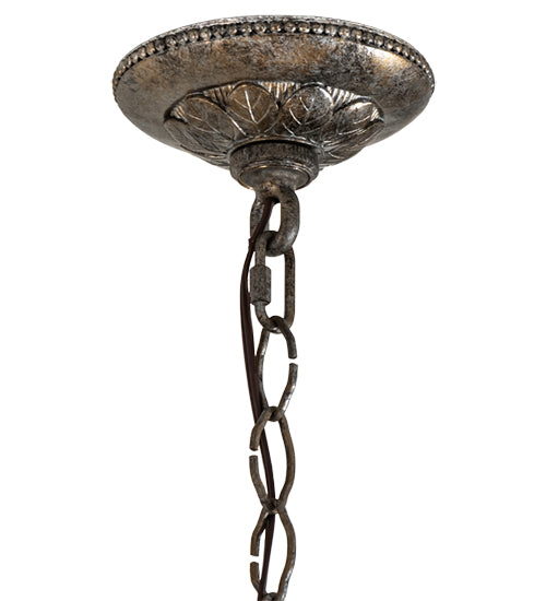 Meyda Lighting Lourdes 27" 6-Light Corinth & Cortez Gold Chandelier With Clear Shade Glass