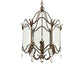 Meyda Lighting Lourdes 27" 6-Light Corinth & Cortez Gold Chandelier With Clear Shade Glass
