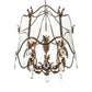 Meyda Lighting Lourdes 27" 6-Light Corinth & Cortez Gold Chandelier With Clear Shade Glass