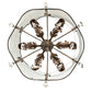 Meyda Lighting Lourdes 27" 6-Light Corinth & Cortez Gold Chandelier With Clear Shade Glass