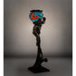 Meyda Lighting Lovers Triangle 35" Mahogany Bronze Table Lamp With Goldfish Stained Shade Glass