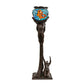 Meyda Lighting Lovers Triangle 35" Mahogany Bronze Table Lamp With Goldfish Stained Shade Glass