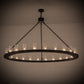 Meyda Lighting Loxley 167756 72" 24-Light Timeless Bronze Chandelier With Clear Seeded Shade Glass