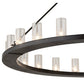 Meyda Lighting Loxley 167756 72" 24-Light Timeless Bronze Chandelier With Clear Seeded Shade Glass
