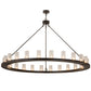 Meyda Lighting Loxley 167756 72" 24-Light Timeless Bronze Chandelier With Clear Seeded Shade Glass
