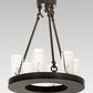 Meyda Lighting Loxley 18" 6-Light Timeless Bronze Chandelier With Clear Seeded Shade Glass