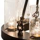 Meyda Lighting Loxley 18" 6-Light Timeless Bronze Chandelier With Clear Seeded Shade Glass