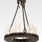 Meyda Lighting Loxley 18" 6-Light Timeless Bronze Chandelier With Clear Seeded Shade Glass