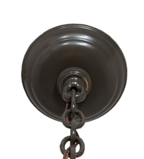 Meyda Lighting Loxley 18" 6-Light Timeless Bronze Chandelier With White Statuario Idalight Shade