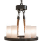 Meyda Lighting Loxley 18" 6-Light Timeless Bronze Chandelier With White Statuario Idalight Shade