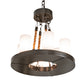 Meyda Lighting Loxley 18" 6-Light Timeless Bronze Chandelier With White Statuario Idalight Shade