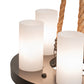 Meyda Lighting Loxley 18" 6-Light Timeless Bronze Chandelier With White Statuario Idalight Shade