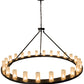 Meyda Lighting Loxley 181386 72" 24-Light Timeless Bronze Chandelier With Frosted Clear Shade Glass