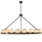 Meyda Lighting Loxley 181386 72" 24-Light Timeless Bronze Chandelier With Frosted Clear Shade Glass