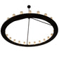 Meyda Lighting Loxley 181386 72" 24-Light Timeless Bronze Chandelier With Frosted Clear Shade Glass