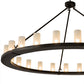 Meyda Lighting Loxley 181386 72" 24-Light Timeless Bronze Chandelier With Frosted Clear Shade Glass