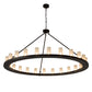 Meyda Lighting Loxley 181386 72" 24-Light Timeless Bronze Chandelier With Frosted Clear Shade Glass