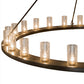 Meyda Lighting Loxley 184951 72" 24-Light Timeless Bronze Chandelier With Clear Seeded Shade Glass