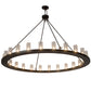 Meyda Lighting Loxley 184951 72" 24-Light Timeless Bronze Chandelier With Clear Seeded Shade Glass