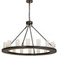 Meyda Lighting Loxley 188650 48" 16-Light Timeless Bronze Chandelier With Clear Seeded Shade Glass