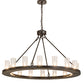 Meyda Lighting Loxley 188650 48" 16-Light Timeless Bronze Chandelier With Clear Seeded Shade Glass