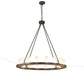 Meyda Lighting Loxley 189843 48" 16-Light Timeless Bronze Chandelier With Frosted Clear Shade Glass