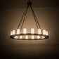 Meyda Lighting Loxley 189843 48" 16-Light Timeless Bronze Chandelier With Frosted Clear Shade Glass
