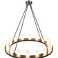 Meyda Lighting Loxley 189843 48" 16-Light Timeless Bronze Chandelier With Frosted Clear Shade Glass
