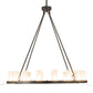 Meyda Lighting Loxley 189843 48" 16-Light Timeless Bronze Chandelier With Frosted Clear Shade Glass
