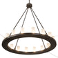 Meyda Lighting Loxley 189843 48" 16-Light Timeless Bronze Chandelier With Frosted Clear Shade Glass