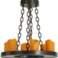 Meyda Lighting Loxley 19" 6-Light Timeless Bronze Chandelier With Amber Faux Candlelight