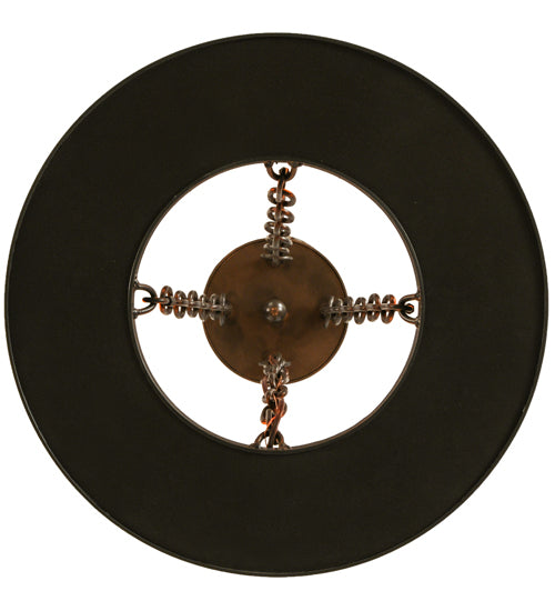 Meyda Lighting Loxley 19" 6-Light Timeless Bronze Chandelier With Amber Faux Candlelight