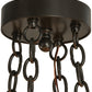 Meyda Lighting Loxley 19" 6-Light Timeless Bronze Chandelier With Amber Faux Candlelight