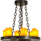 Meyda Lighting Loxley 19" 6-Light Timeless Bronze Chandelier With Amber Faux Candlelight