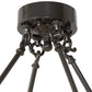 Meyda Lighting Loxley 190596 60" 20-Light Timeless Bronze Chandelier With Frosted Clear Shade Glass
