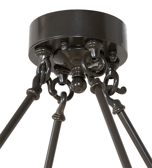 Meyda Lighting Loxley 190596 60" 20-Light Timeless Bronze Chandelier With Frosted Clear Shade Glass