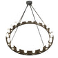Meyda Lighting Loxley 190596 60" 20-Light Timeless Bronze Chandelier With Frosted Clear Shade Glass