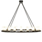 Meyda Lighting Loxley 190596 60" 20-Light Timeless Bronze Chandelier With Frosted Clear Shade Glass