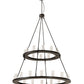 Meyda Lighting Loxley 192461 60" 28-Light 2-Tier Timeless Bronze Chandelier With Clear Seeded Shade Glass