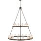Meyda Lighting Loxley 192461 60" 28-Light 2-Tier Timeless Bronze Chandelier With Clear Seeded Shade Glass