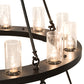 Meyda Lighting Loxley 192461 60" 28-Light 2-Tier Timeless Bronze Chandelier With Clear Seeded Shade Glass